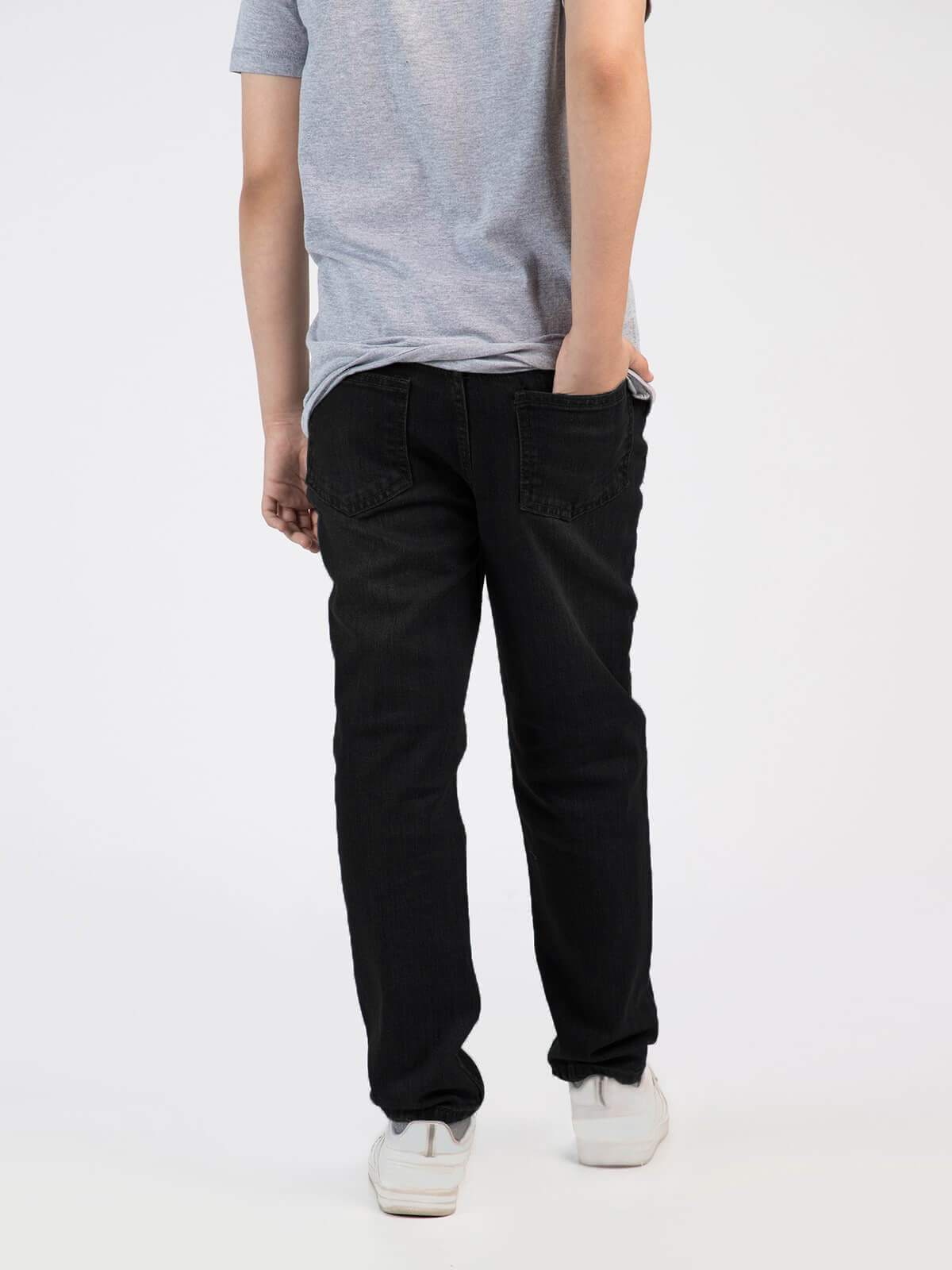 Black Plain Boys Denim Jeans (BD-15)