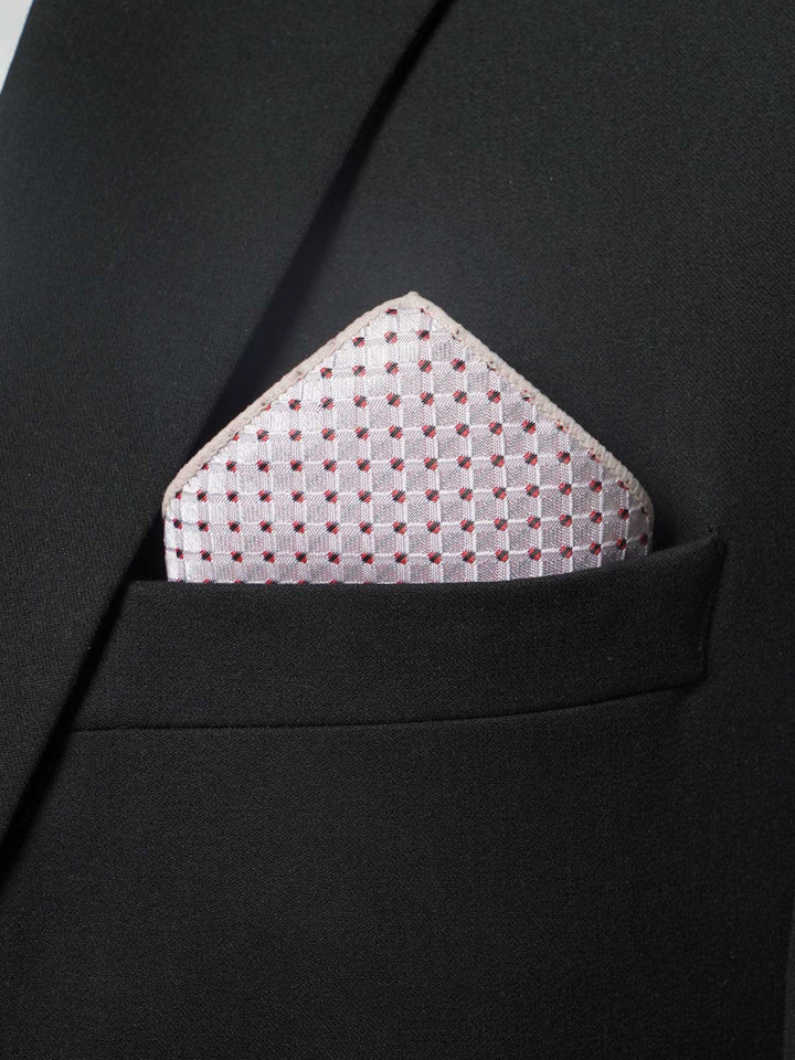 Pink With Dark Red Dotted Tie Set (TS-184)