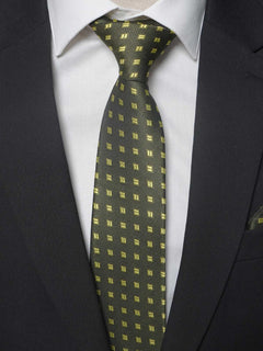 Green With Leaf Style Designer Tie Set (TS-185)