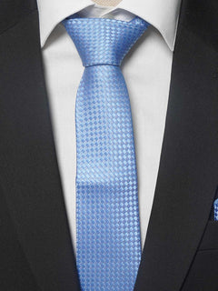 Sky Blue With Tiled Designer Tie Set (TS-199)