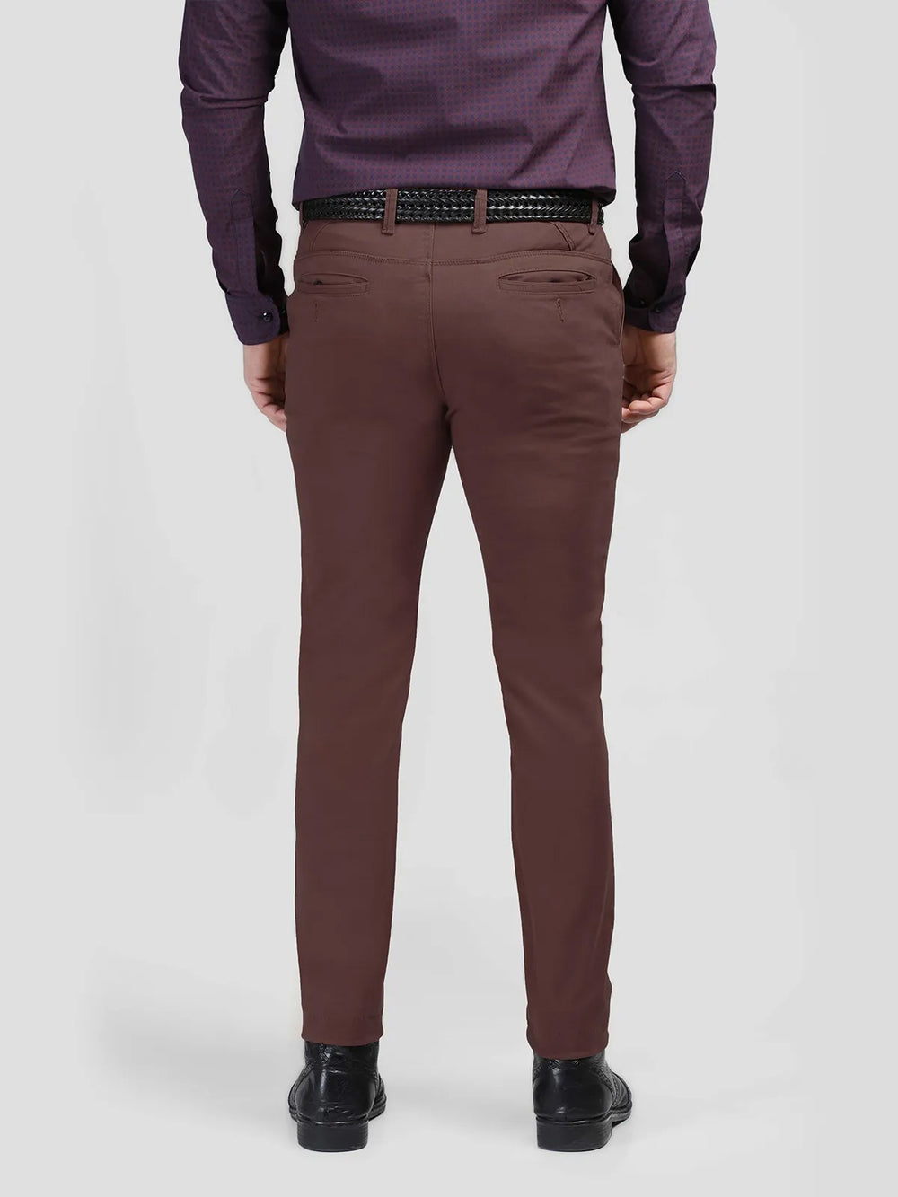 Brown Plain Cotton Chino-20