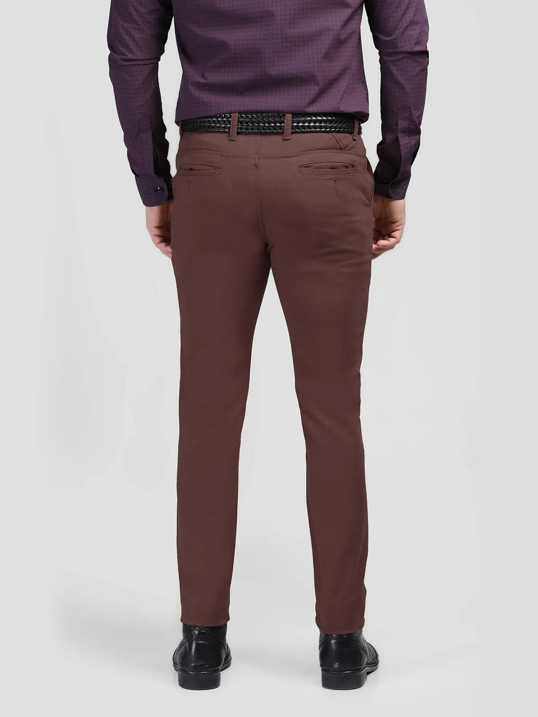 Brown Plain Cotton Chino-20