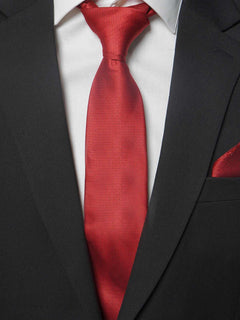 Red Plain Tie Set (TS-203)