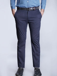 Navy Blue Plain Cotton Chino-21