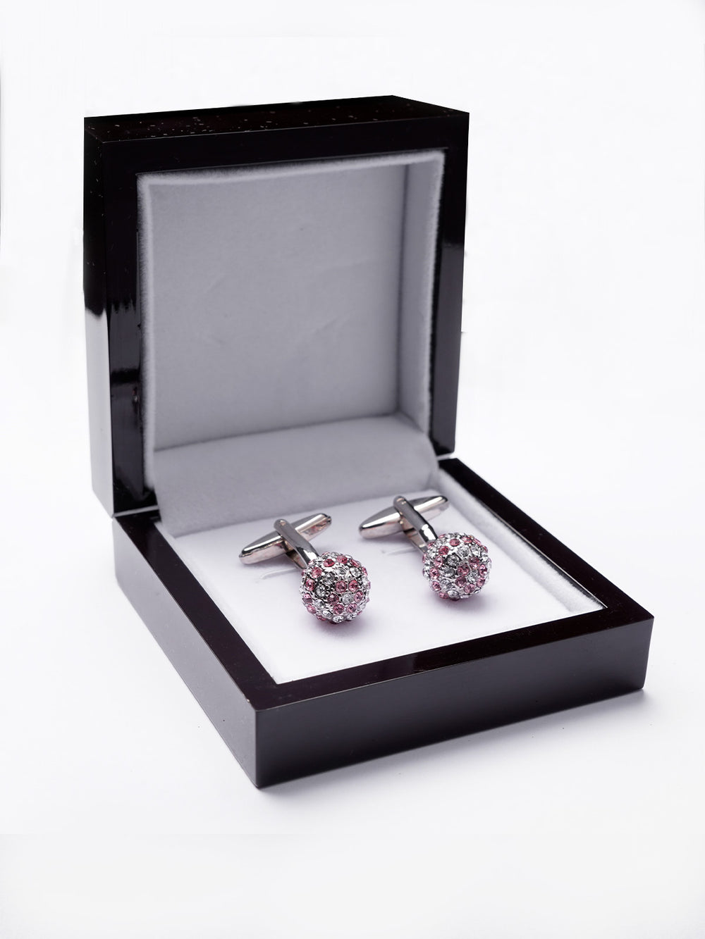 Dual Light Crystal Silver Cufflink (CUFFLINK-368)