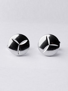 Stainless Steel Designer Silver Cufflink (CUFFLINK-383)