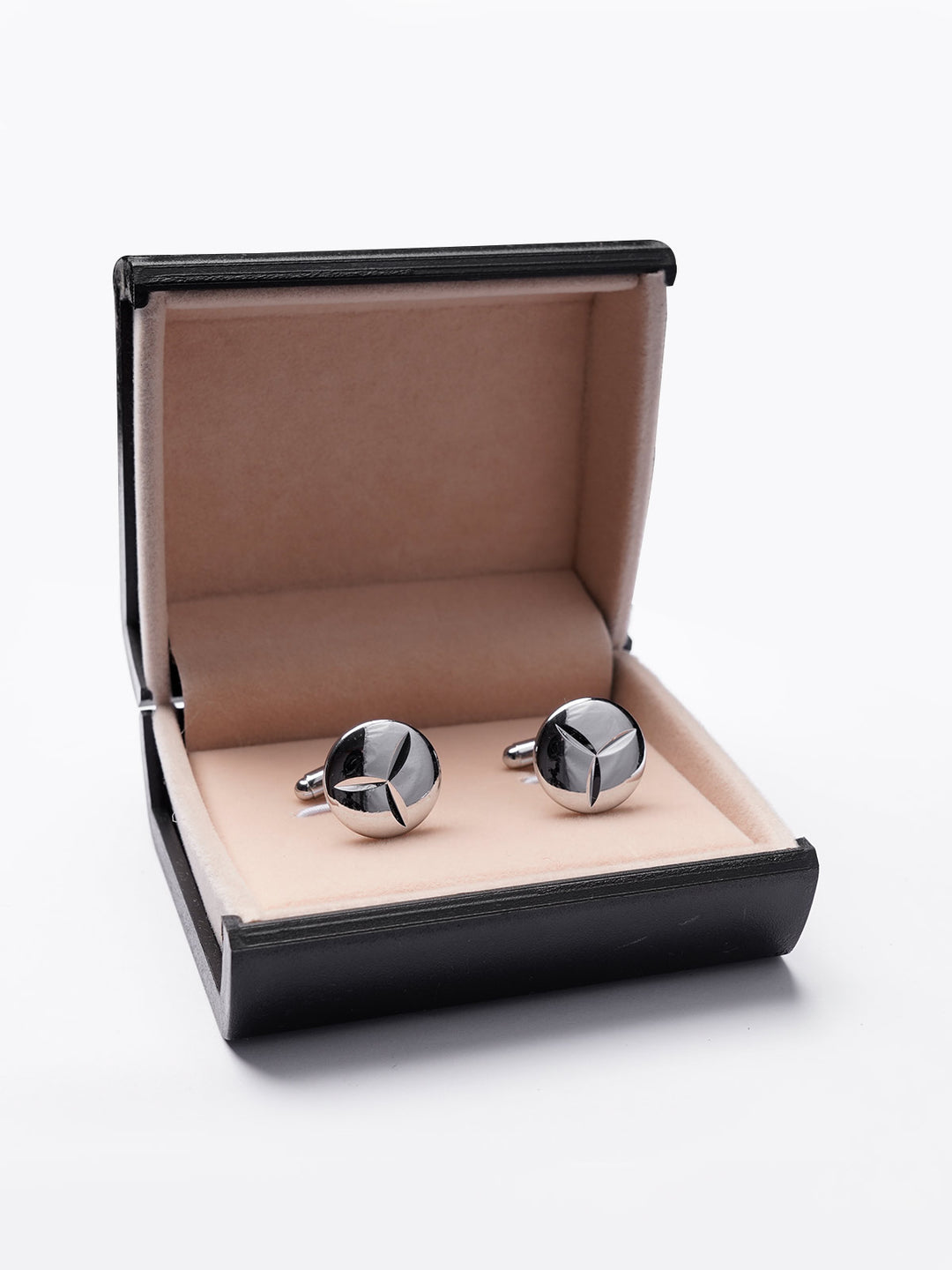 Stainless Steel Designer Silver Cufflink (CUFFLINK-383)