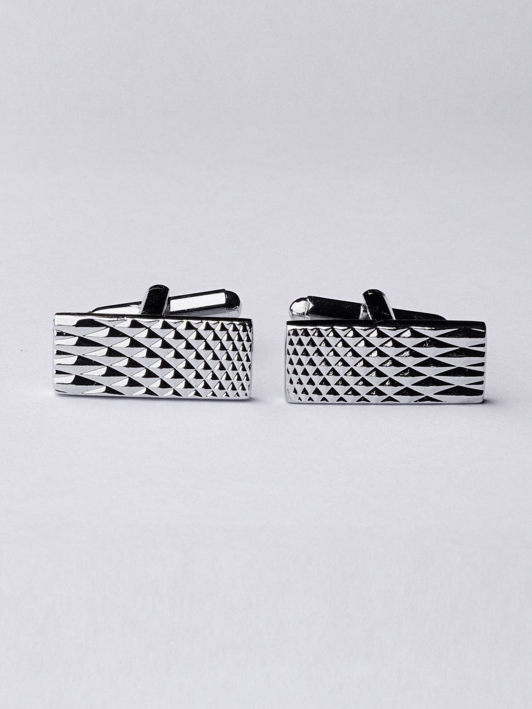 Stainless Steel Designer Silver Cufflink (CUFFLINK-386)