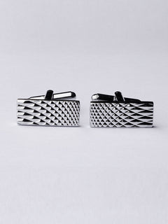 Stainless Steel Designer Silver Cufflink (CUFFLINK-386)