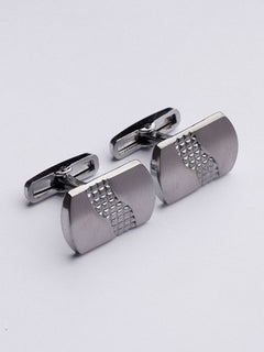 Stainless Steel Designer Silver Cufflink (CUFFLINK-387)