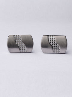 Stainless Steel Designer Silver Cufflink (CUFFLINK-387)