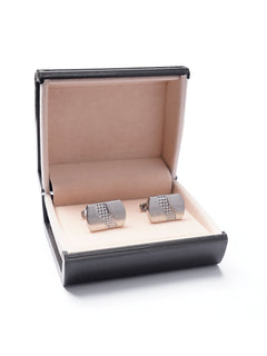 Stainless Steel Designer Silver Cufflink (CUFFLINK-387)