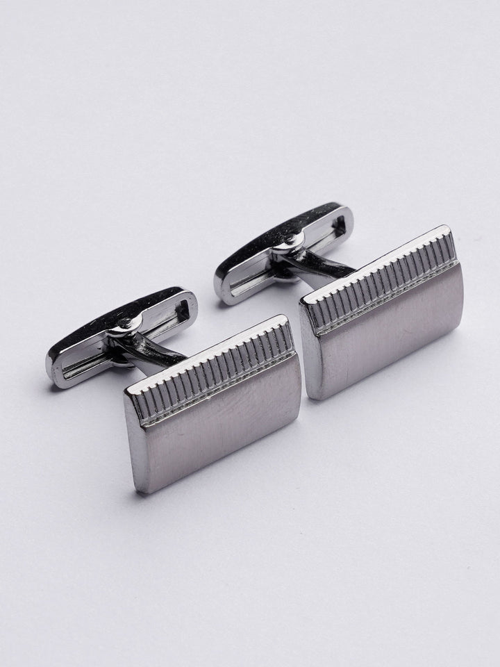 Stainless Steel Designer Silver Cufflink (CUFFLINK-388)