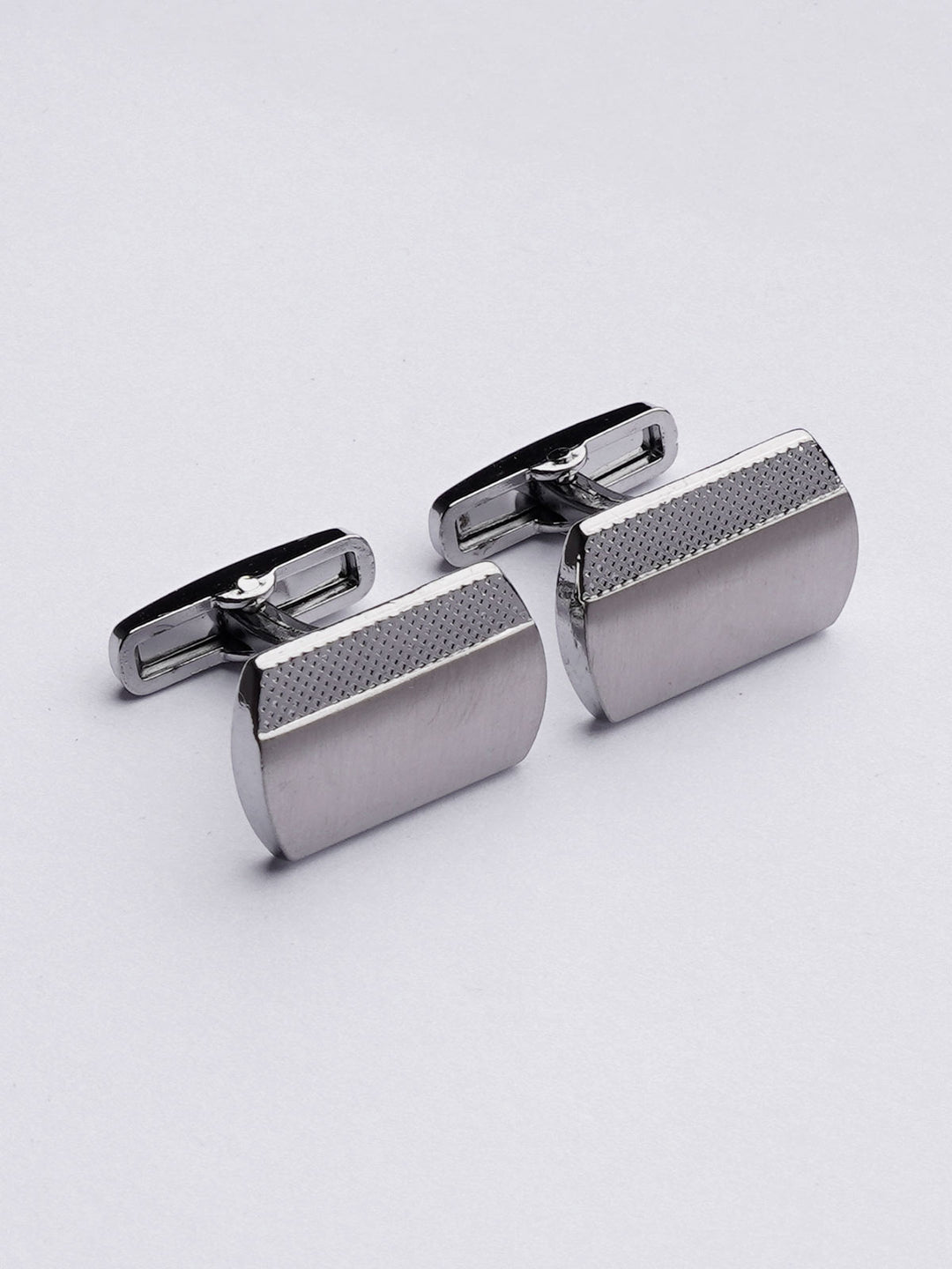 Stainless Steel Designer Silver Cufflink (CUFFLINK-389)