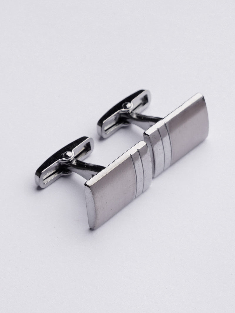 Stainless Steel Designer Silver Cufflink (CUFFLINK-392)