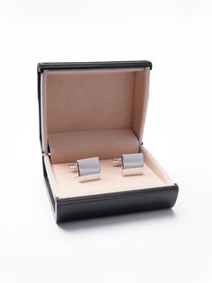 Silver Plain Square Stainless Steel Cufflink (CUFFLINK-393)