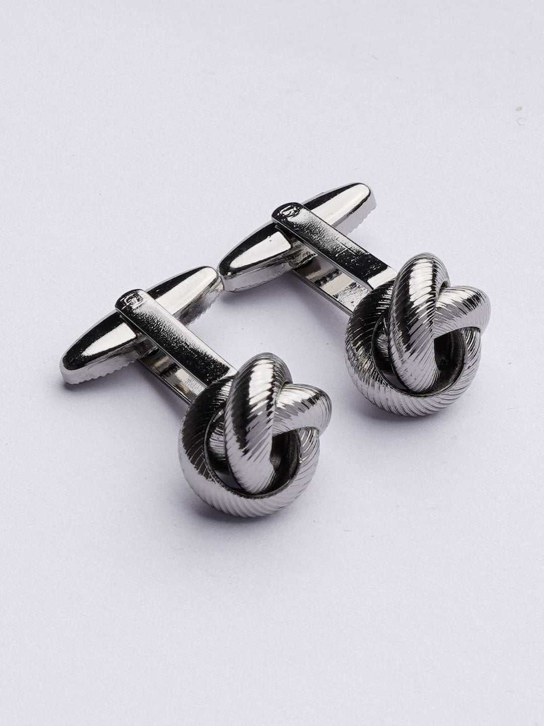 Silver Antique Textured Designer Cufflink (CUFFLINK-404)