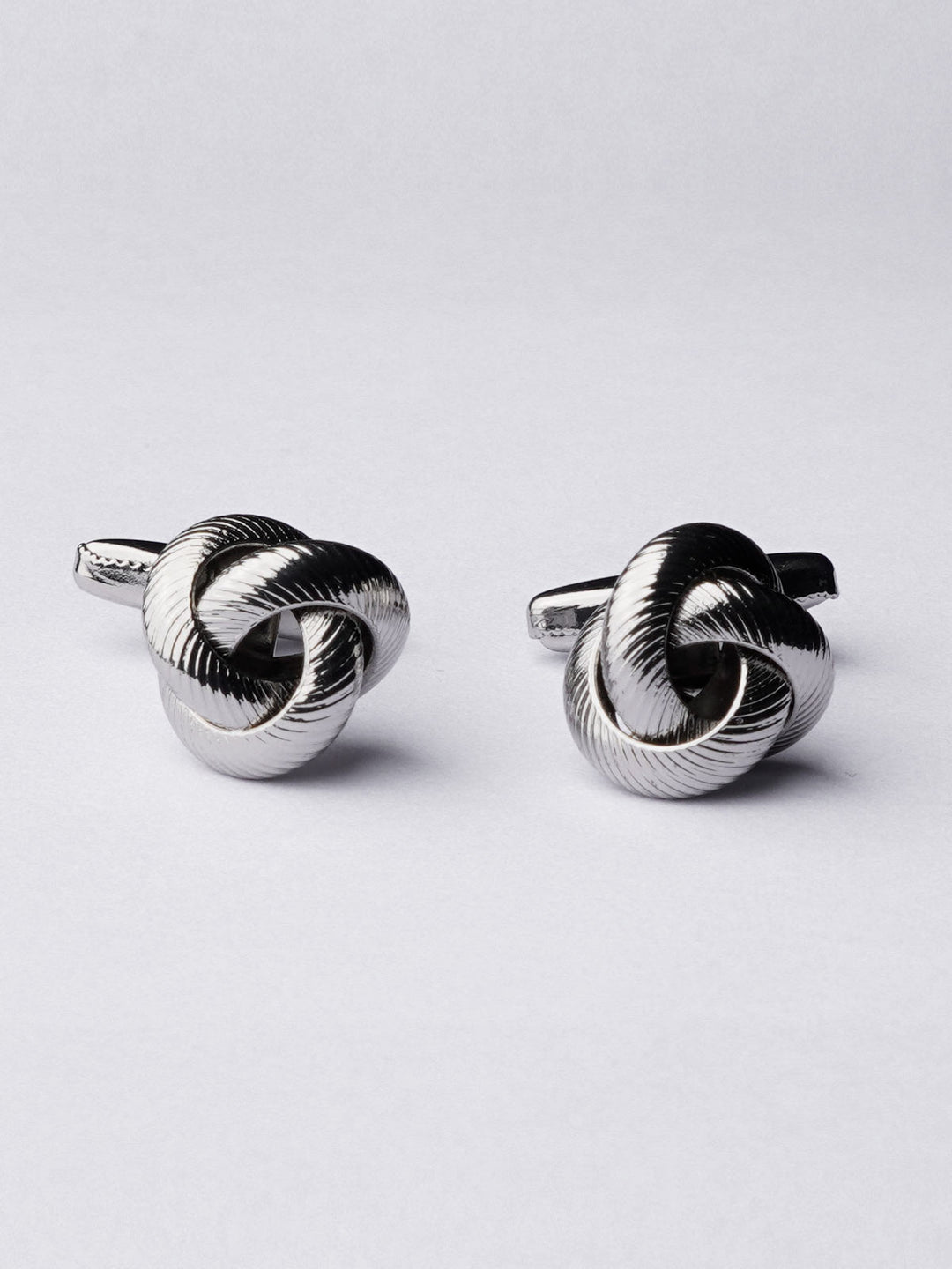 Silver Antique Textured Designer Cufflink (CUFFLINK-404)