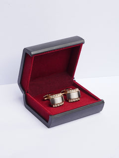 Gold Textured SIlver Cufflink (CUFFLINK-436)