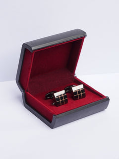 Square Shape Checkered Cufflink (CUFFLINK-441)