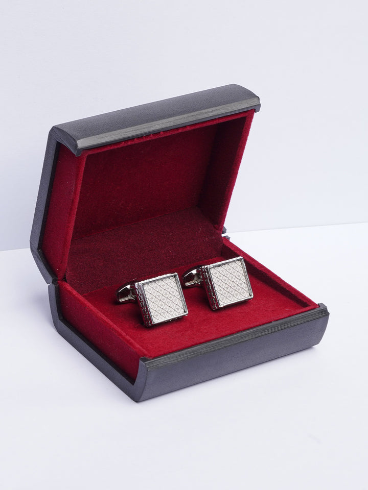 Square Shape Silver Cufflink (CUFFLINK-444)