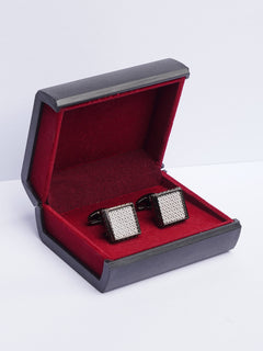 Square Shape Black Cufflink (CUFFLINK-445)