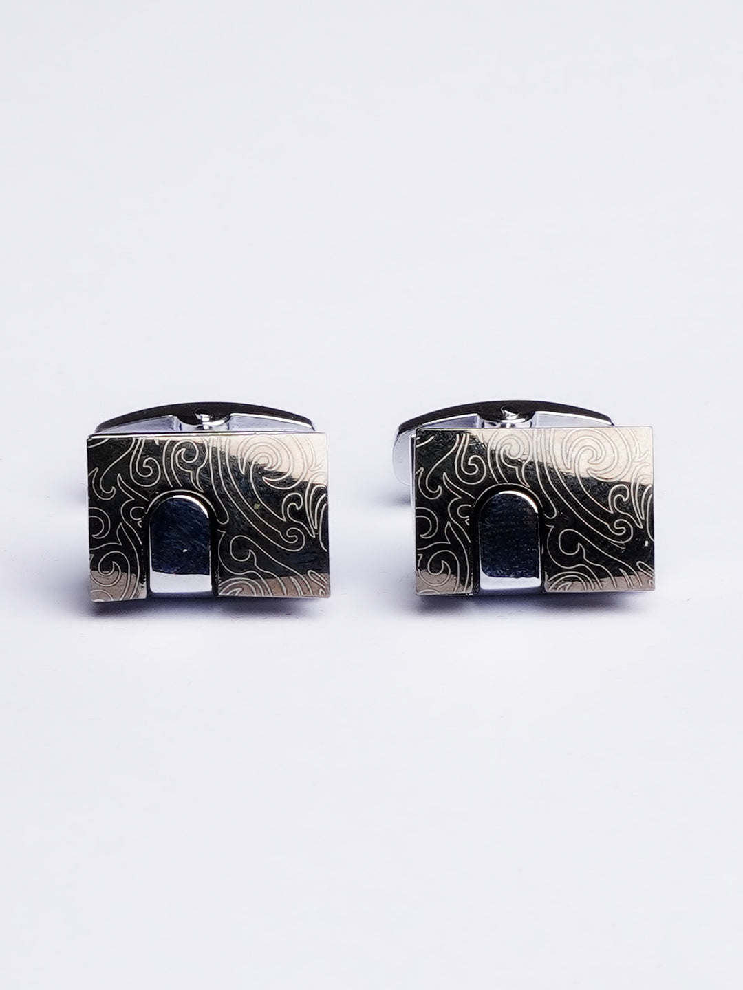 Silver Embossed Cufflink (CUFFLINK-448)