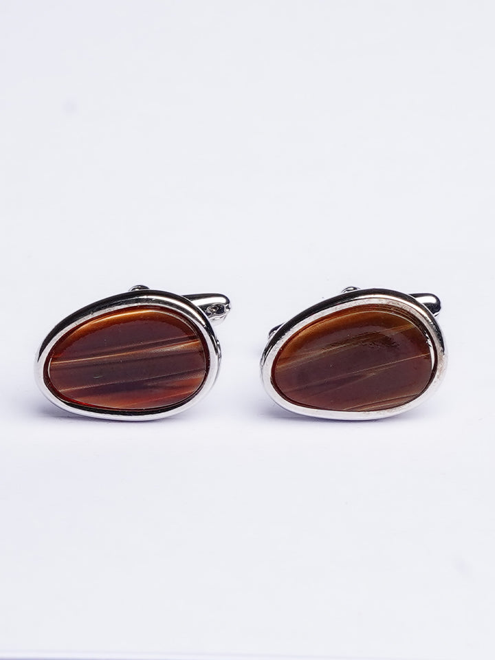 Brown Oval Cufflink (CUFFLINK-453)