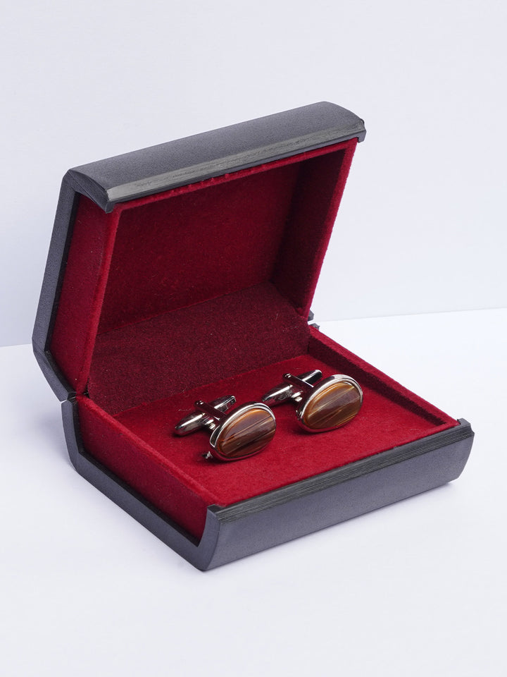 Brown Oval Cufflink (CUFFLINK-453)