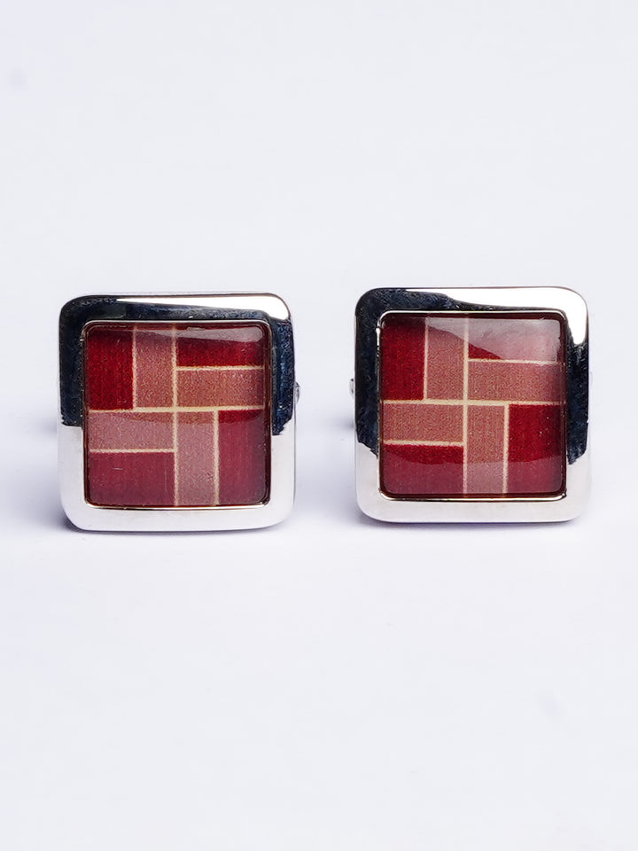 Square Shaped Silver Cufflink (CUFFLINK-455)