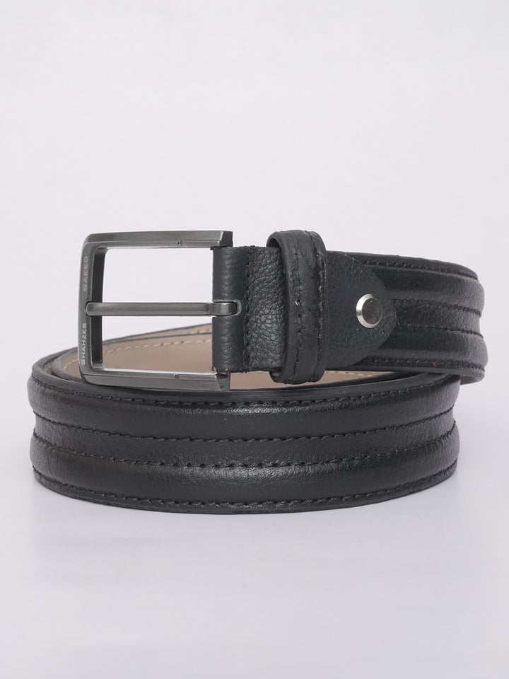 Black Leather Belt (BELT-593)