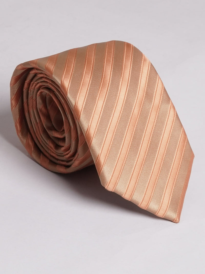 Orange With Striped Tie (TIE-622)