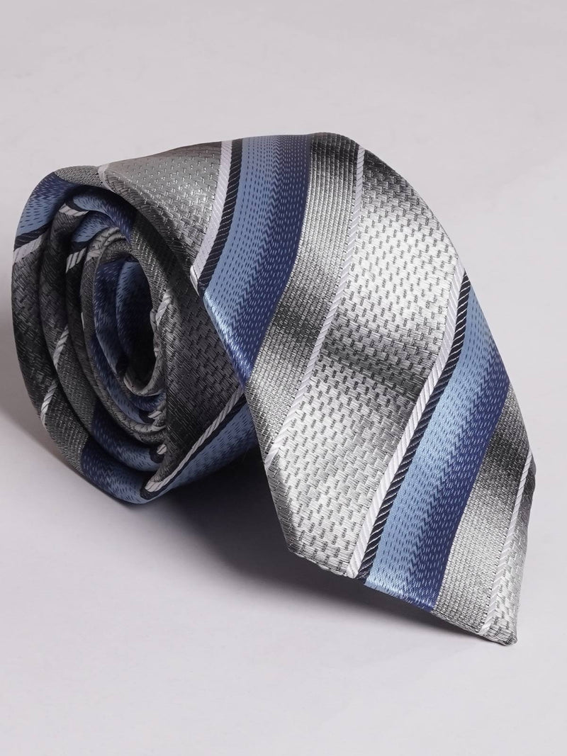 Multi With Blue Striped Tie (TIE-627)