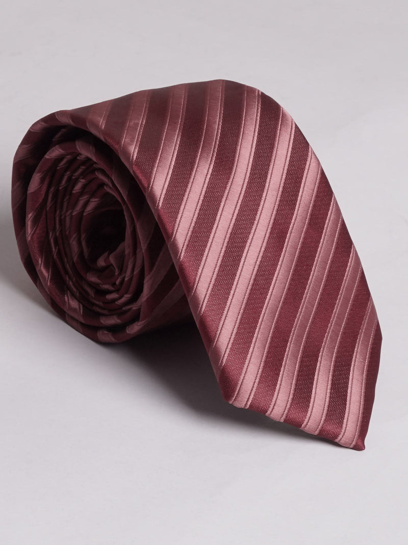 Maroon Striped Tie (TIE-640)