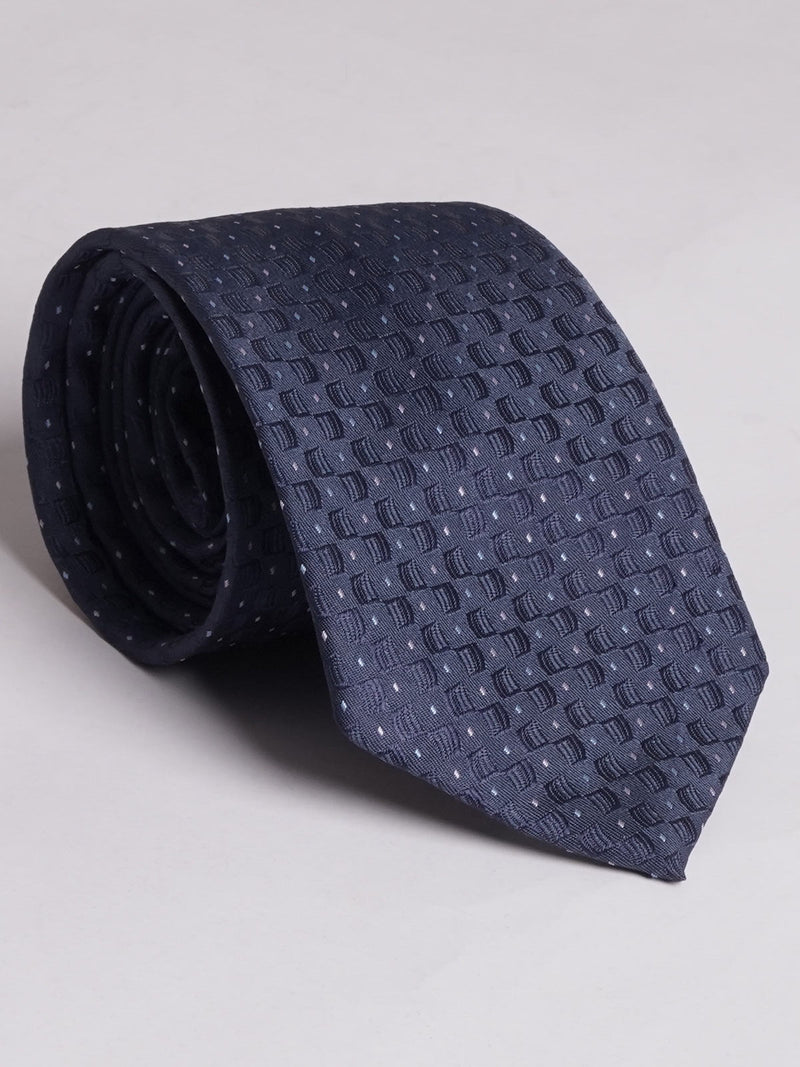 Navy Blue Small Dots Tie (TIE-655)