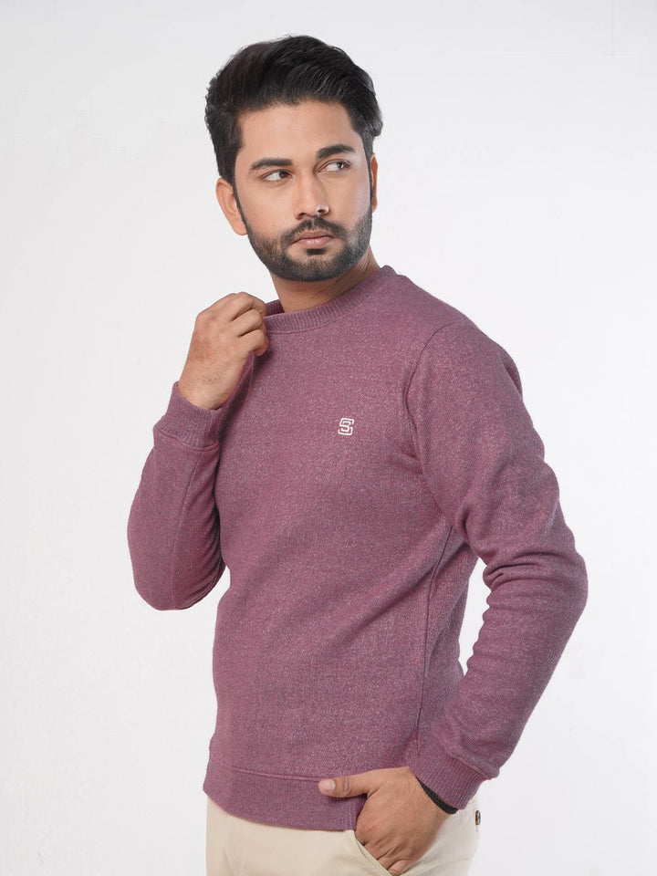 Maroon Men’s Fleece Sweat Shirt (TEE-98)