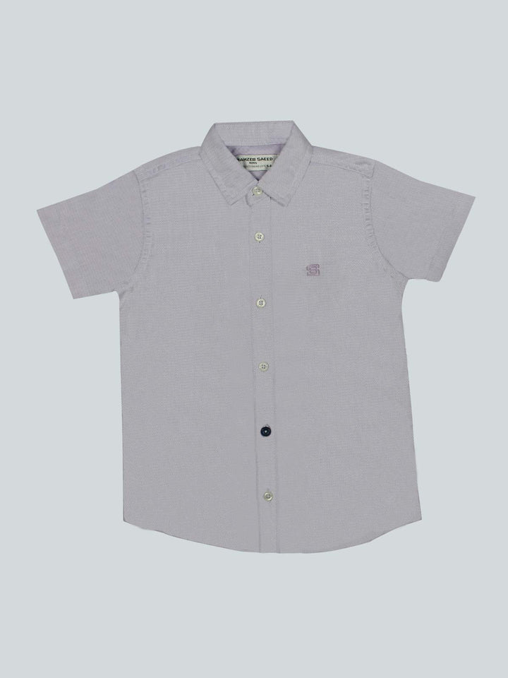 Light Purple Self Half Sleeves Boys Casual Shirt (BCS-31)