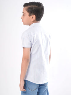 Multi Striped Half Sleeves Boys Casual Shirt (BCS-43)