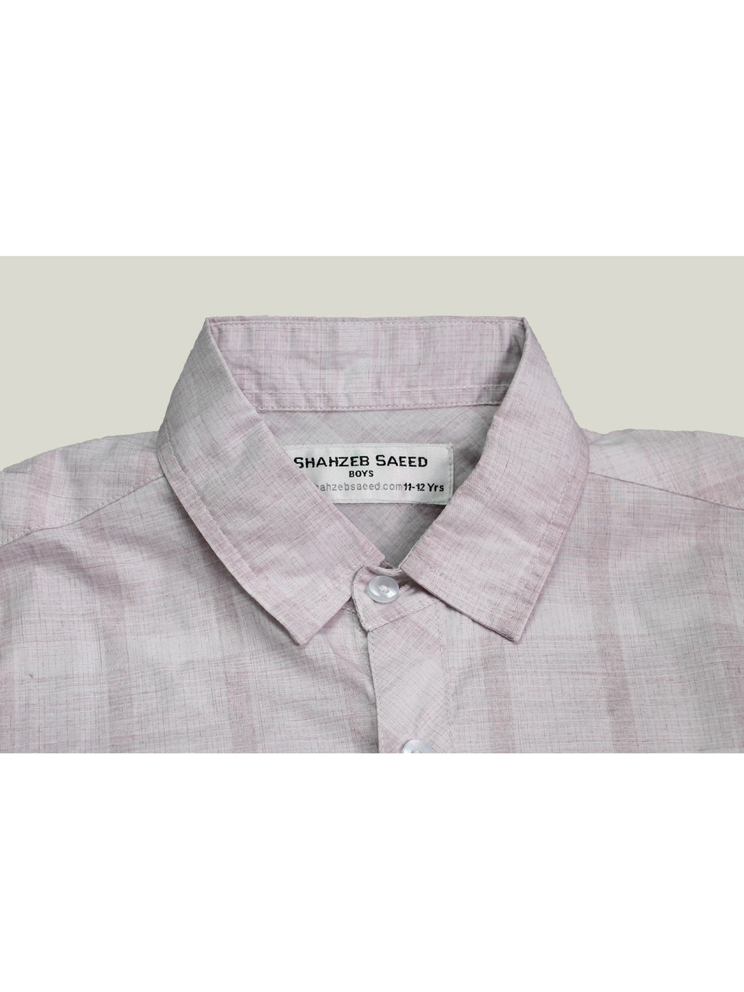 Light Pink Self Full Sleeves Boys Casual Shirt (BCS-71)