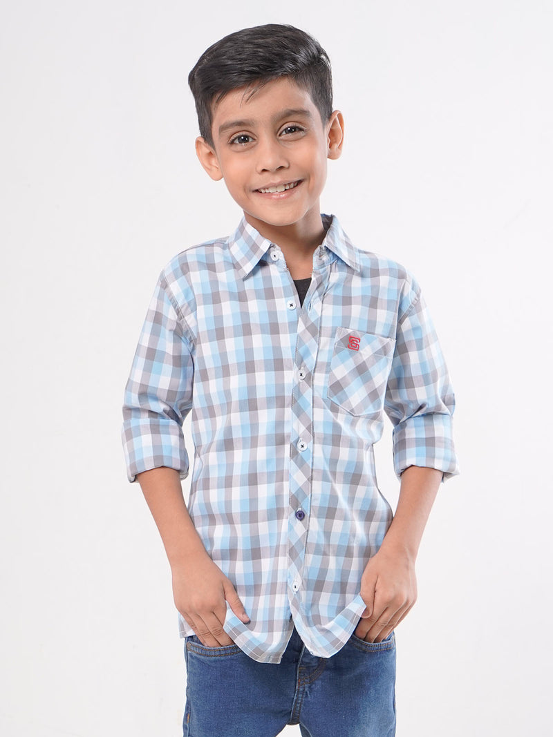 Muti Check Full Sleeves Boys Casual Shirt (BCS-78)