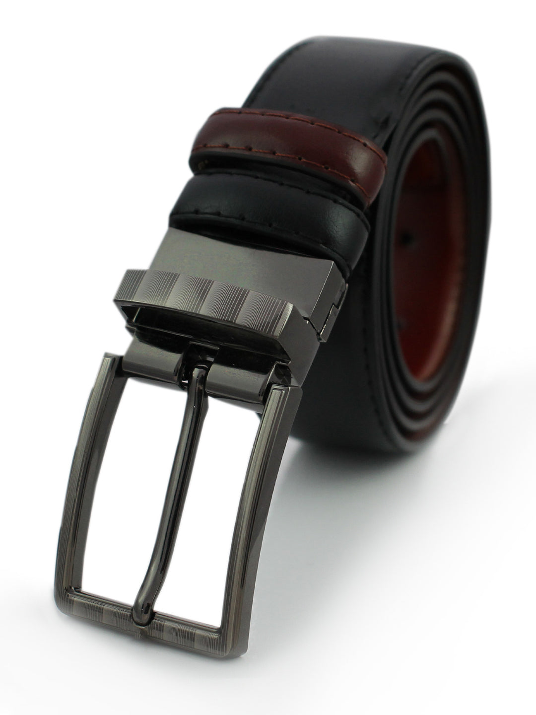 Black & Brown Reversible Leather Belt (BELT-511)