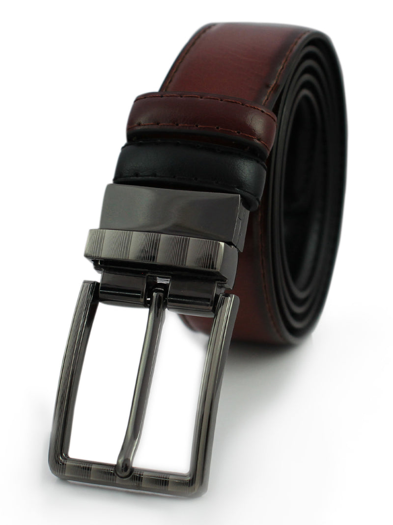 Black & Brown Reversible Leather Belt (BELT-511)