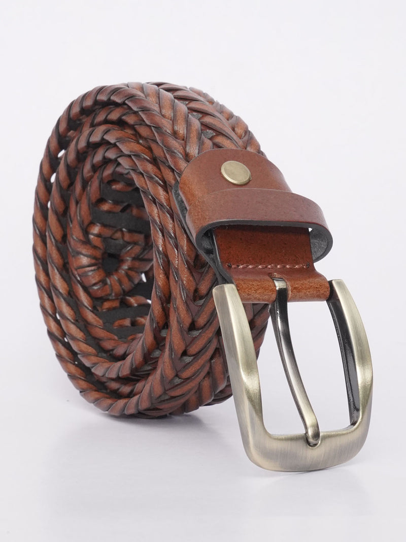 Brown Braided Leather Belt (BELT-578)