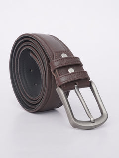 Dark Brown Textured Leather Belt (BELT-579)