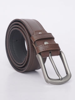 Dark Brown Plain Leather Belt (BELT-580)