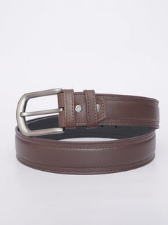 Dark Brown Plain Leather Belt (BELT-580)