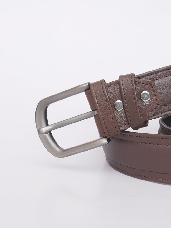 Dark Brown Plain Leather Belt (BELT-580)