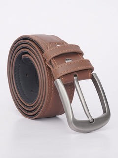 Light Brown Plain Leather Belt (BELT-581)