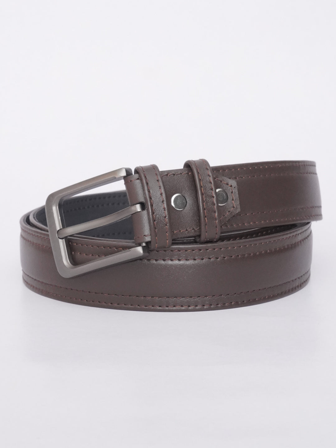 Dark Brown Plain Leather Belt (BELT-583)