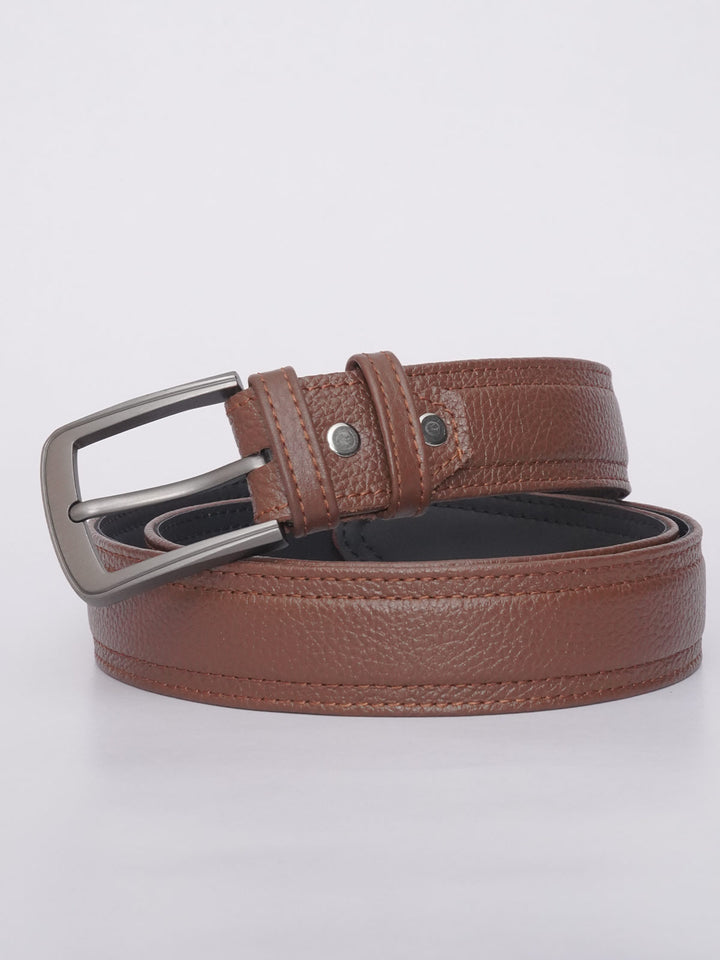 Brown Textured Leather Belt (BELT-585)